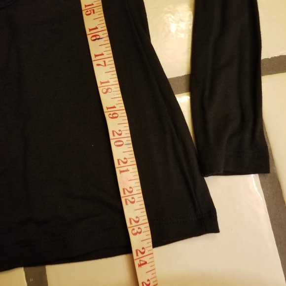 VENUS Tube Style with Straps Long Sleeve Black Top - Picture 3 of 5